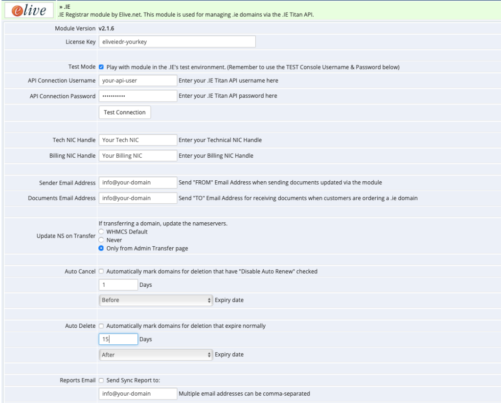 Module Settings